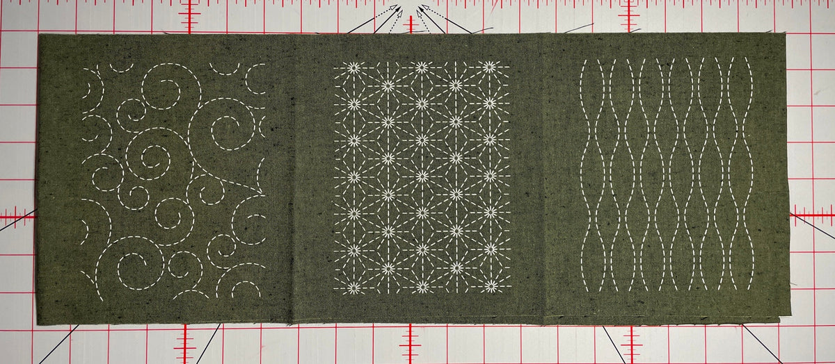 Olympus Japanese Sashiko Patch Mending Collection, Green