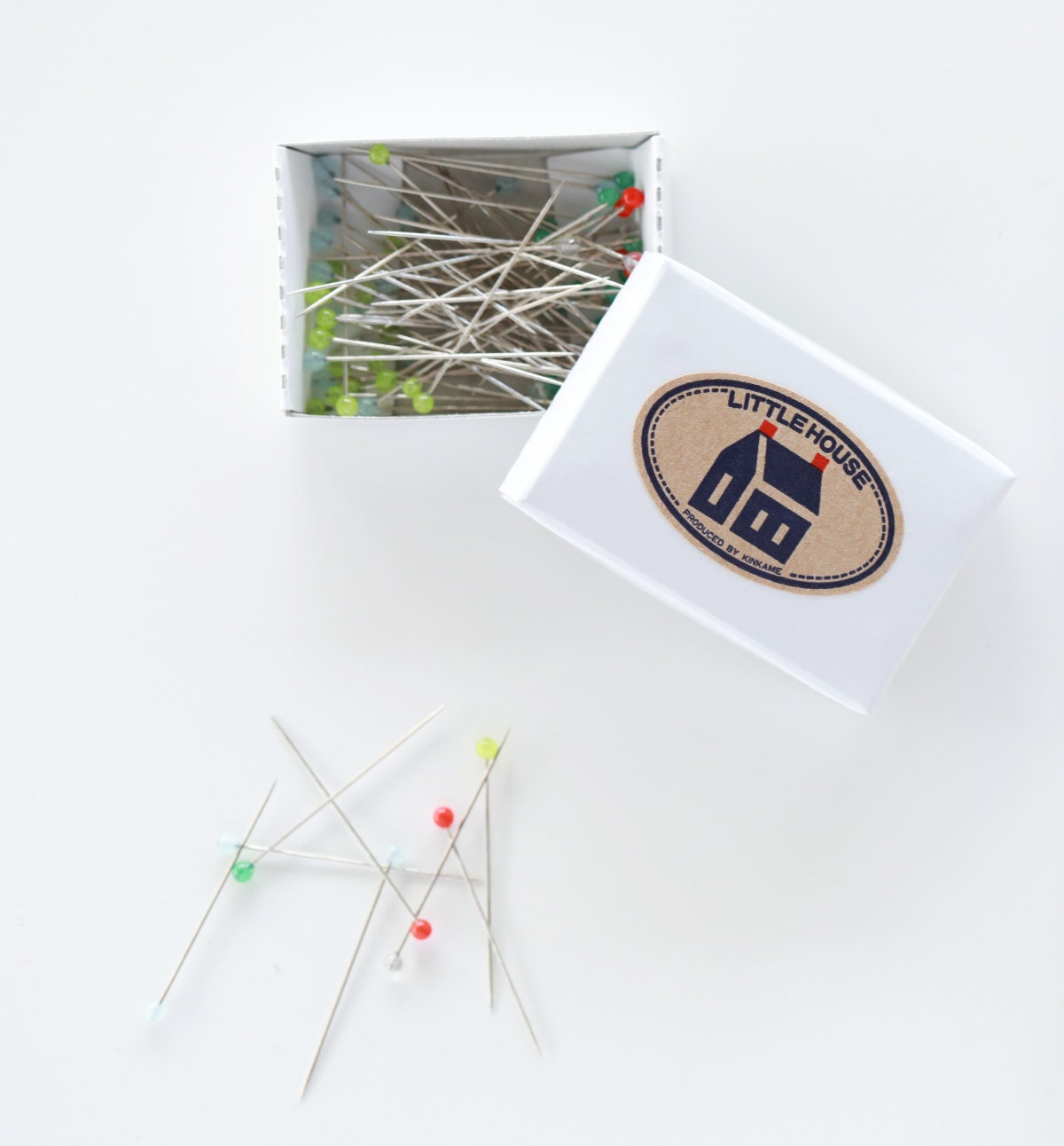 Little House - Dressmaking Pins Glass Head Pins Refill