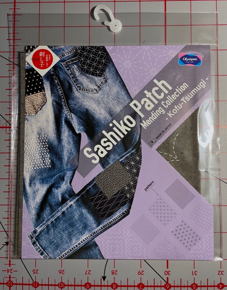 Olympus - Fabric Patch Mending Collection Sashiko Cloth - Gray