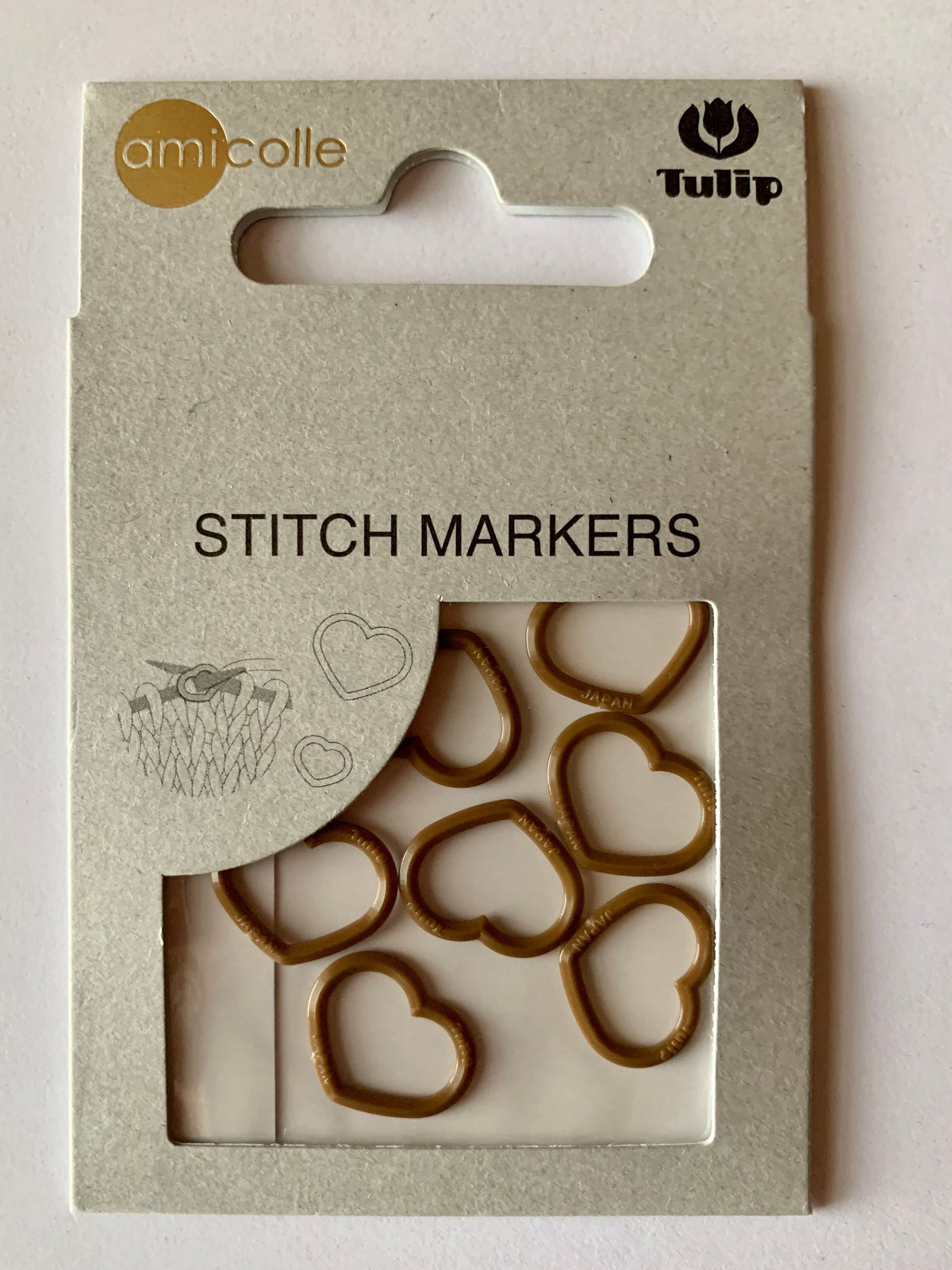 Tulip - Large "Heart" Stitch Markers Amicolle Knitting Accessories