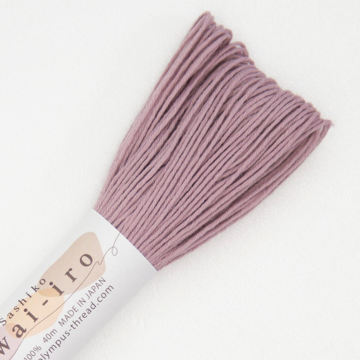 Olympus - Cotton Sashiko Thread 40m Skein - "Awai-Iro" Color #A6 Dusty Pink