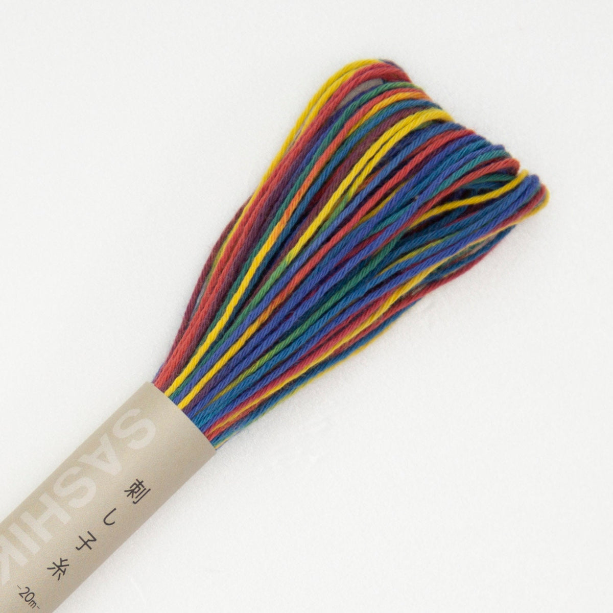 Olympus - Cotton Sashiko Thread 20m Skein - Color #74 Variegated Rainbow