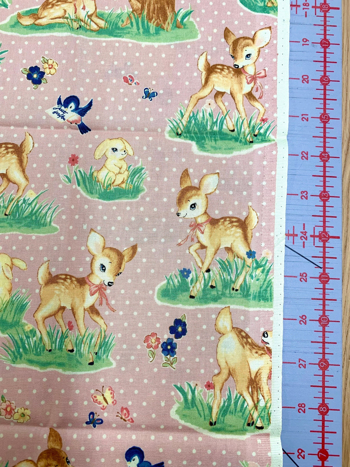 Cosmo - PRE-CUT Un/Nö Delightful Deer Cotton Fabric - Pink