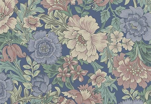 QuiltGate - PRE-CUT Gentle Flowers Dried Flowers Cotton Fabric