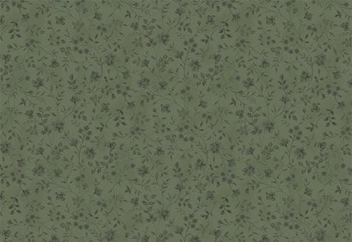 QuiltGate - PRE-CUT Gentle Flowers Dried Flowers Cotton Fabric