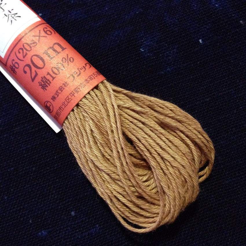 Fujix - Cotton Thread Hand Dyed with Persimmon - #2 Kakishibu