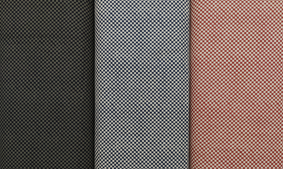 Ichimatsu Checkerboard Sevenberry Japanese cotton fabric 88222-4-5 black