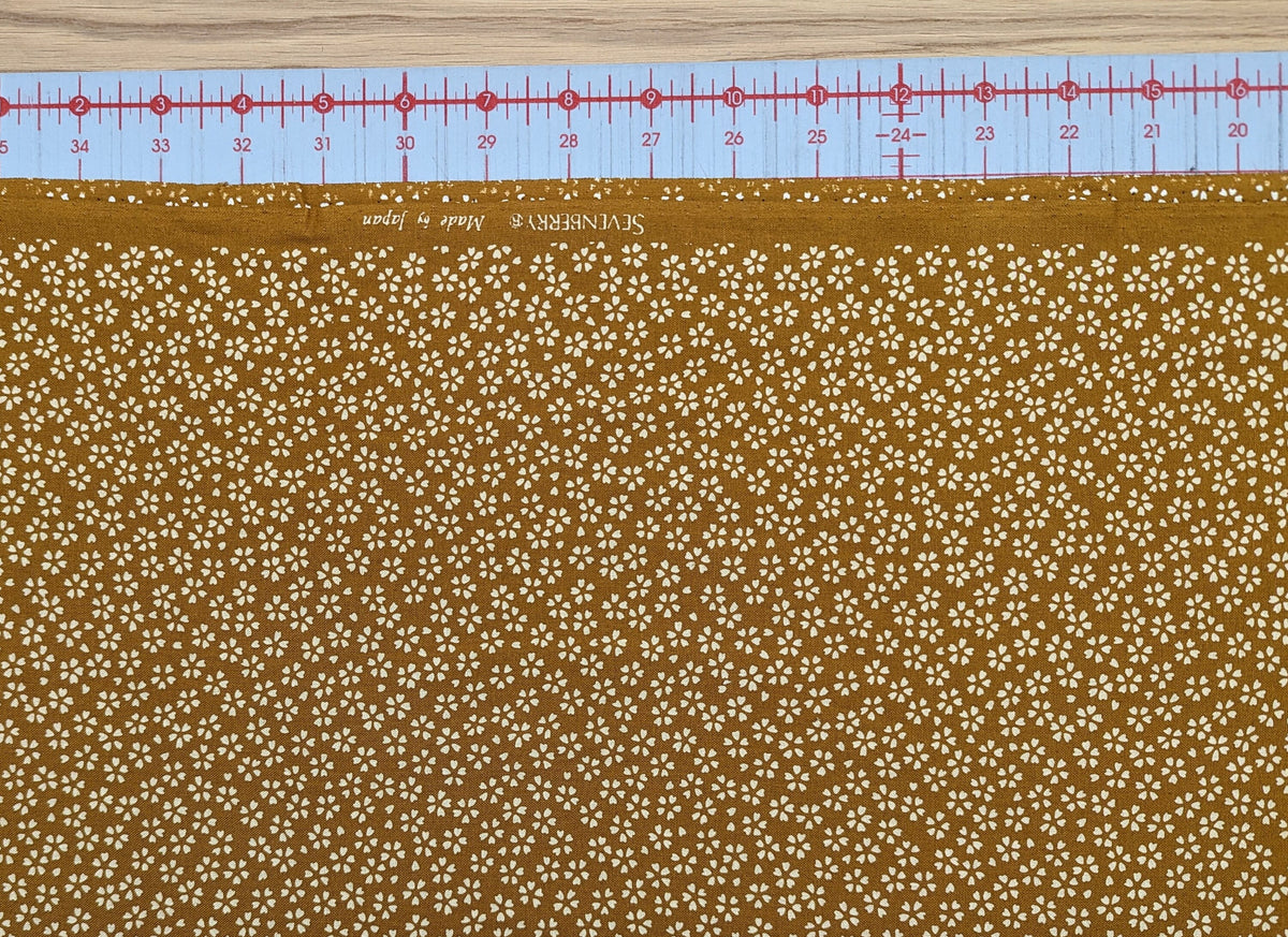 Sakura Cherry Blossom Sevenberry Japanese cotton fabric 88222-1-11 bronze and beige