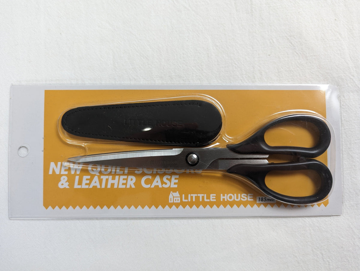 Little House Quilt Scissors & Leather Case 185 mm