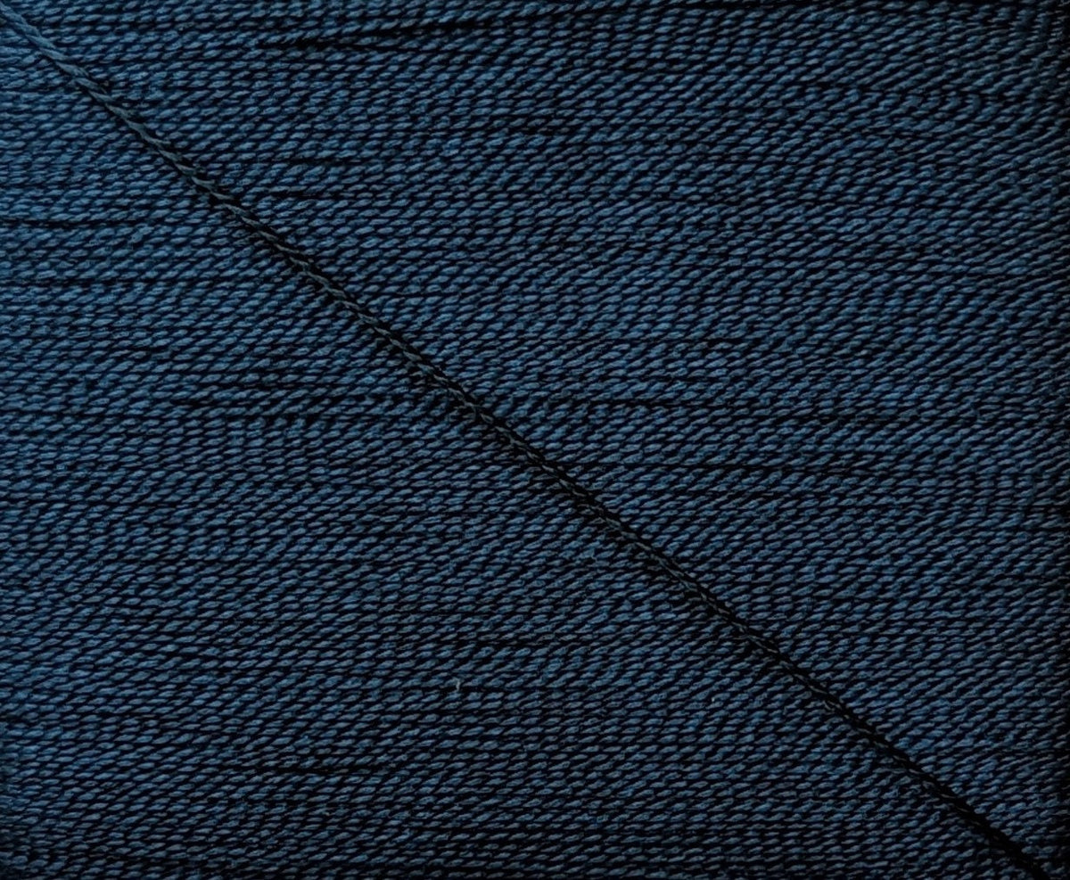 Kinkame - Silk Hand Sewing Thread 80m Card - Color #105 Abyssal Blue