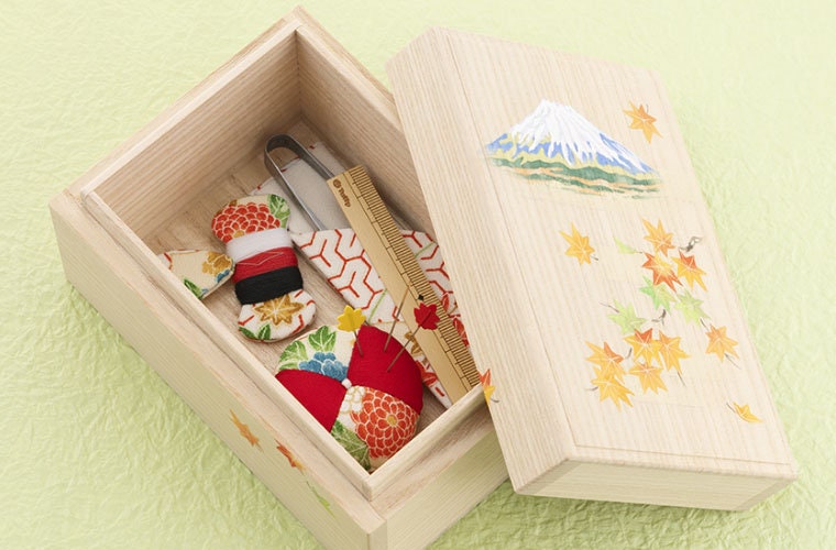 Tulip - Oharibako Sewing Box in Paulownia Wood - Large Set