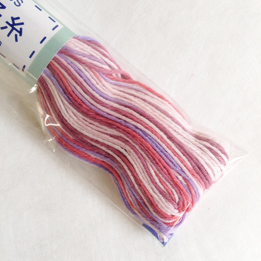 Olympus - Cotton Sashiko Thread 20m Skein - Color #73 Variegated Cotton Candy