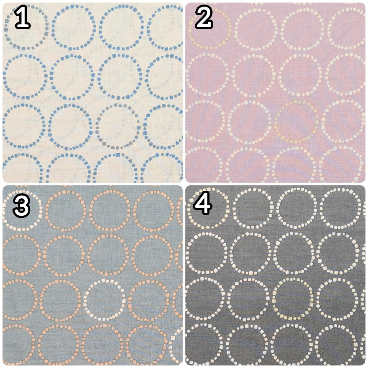 Stone Circles Koizumi Japanese cotton fabric 142-1292 A4 gray