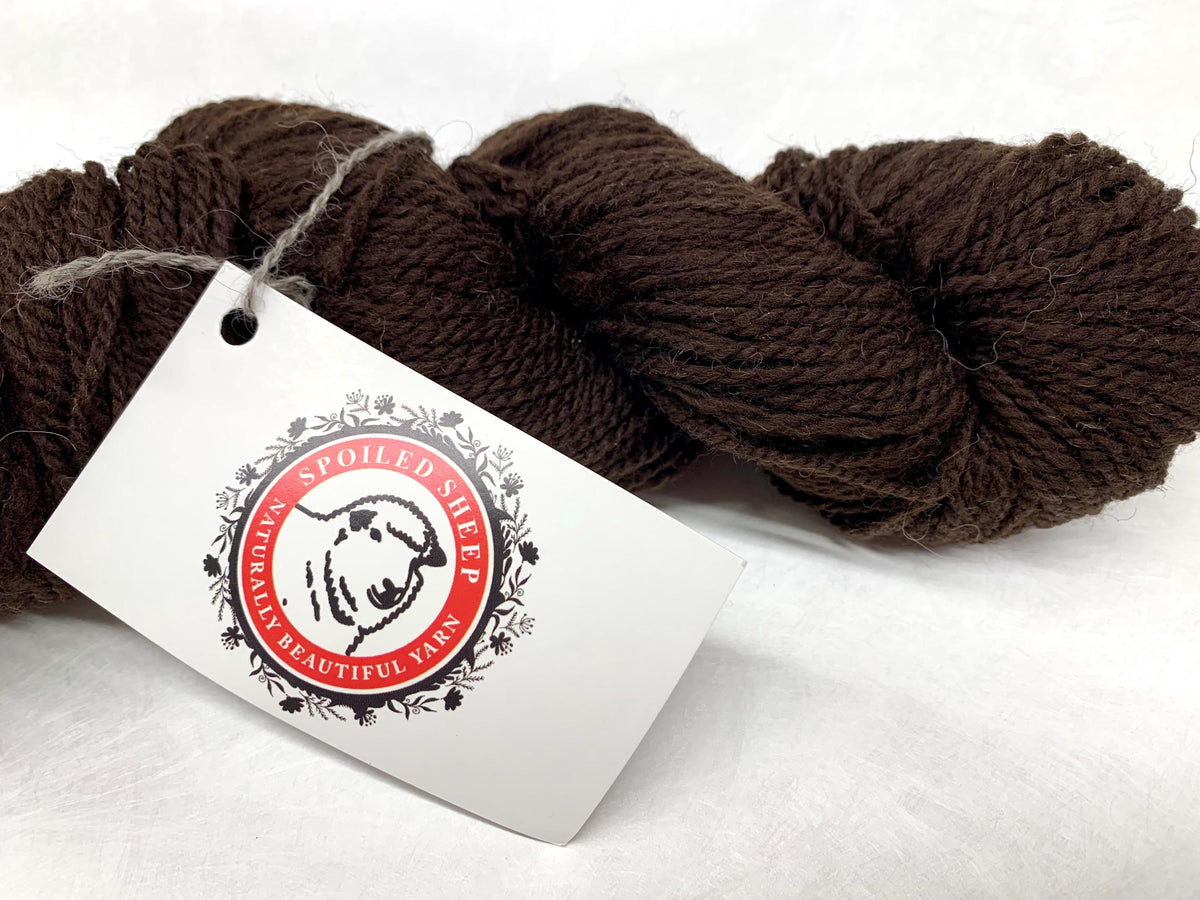 Spoiled Sheep - Romney/Rambouillet Cross Yarn 200yd - Daphne #14 Dark Brown