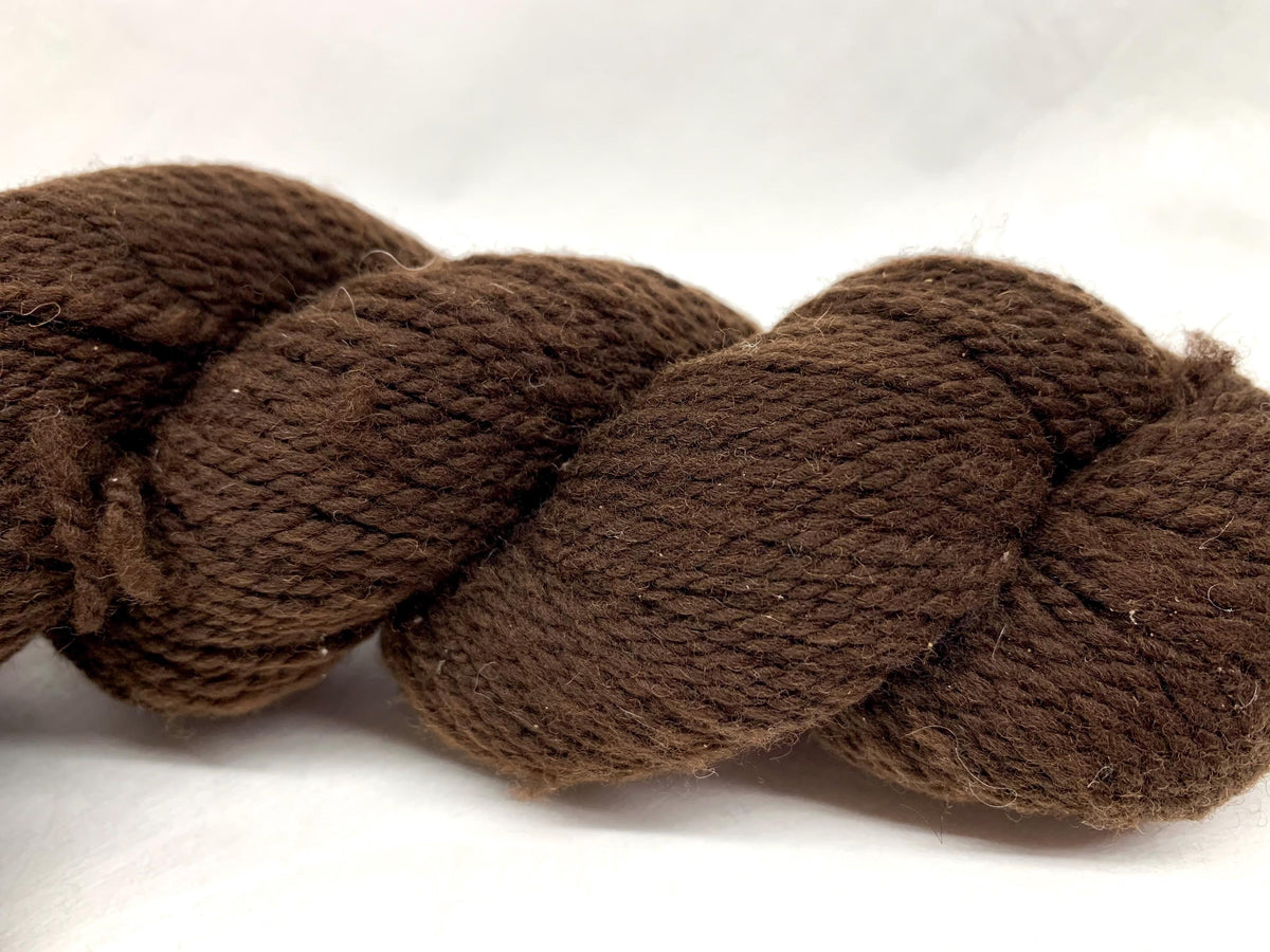 Spoiled Sheep - Romney/Rambouillet Cross Yarn 200yd - Daphne #15 Cocoa Brown