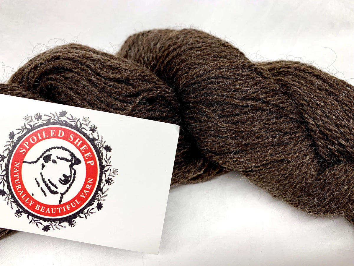 Spoiled Sheep - Corriedale Yarn 200yd - Tara #15 Heathered Dark Brown