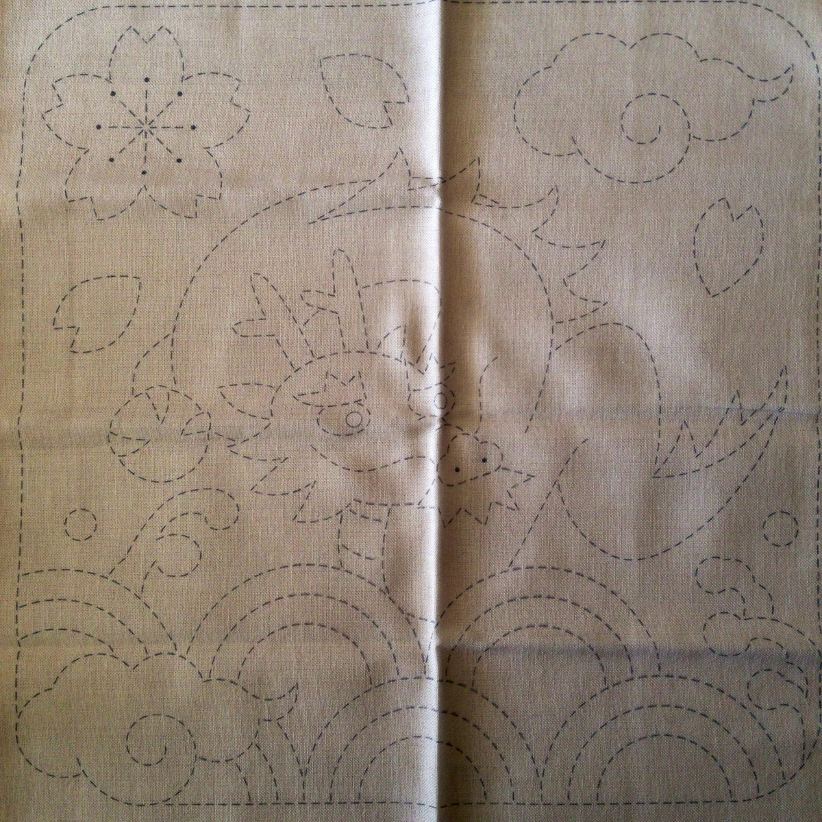 Olympus - Year of the Dragon Cotton Sashiko Sampler Cloth - White