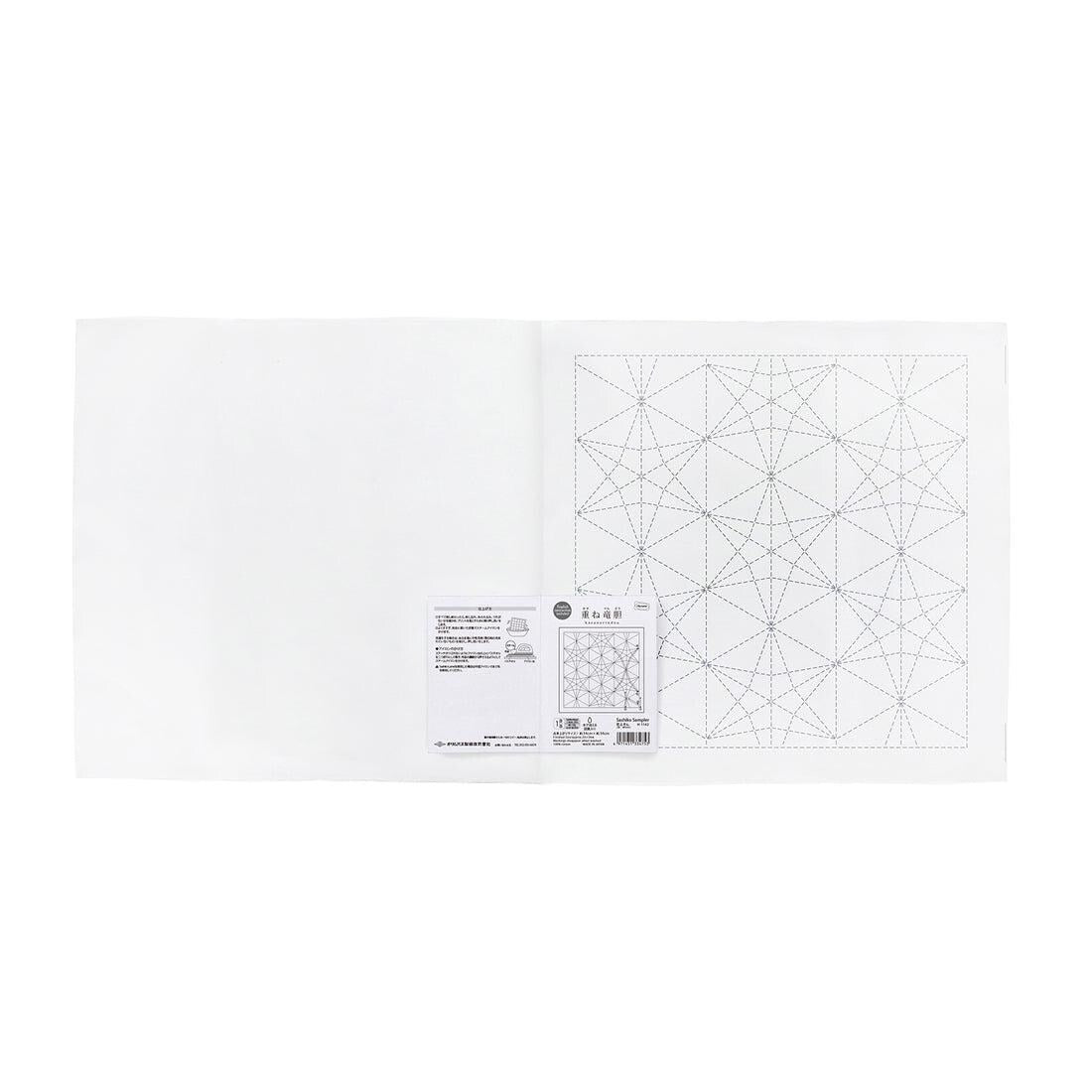 Olympus - Nagomi Collection "Kasane-Rindou" Cotton Sashiko Sampler Cloth - White