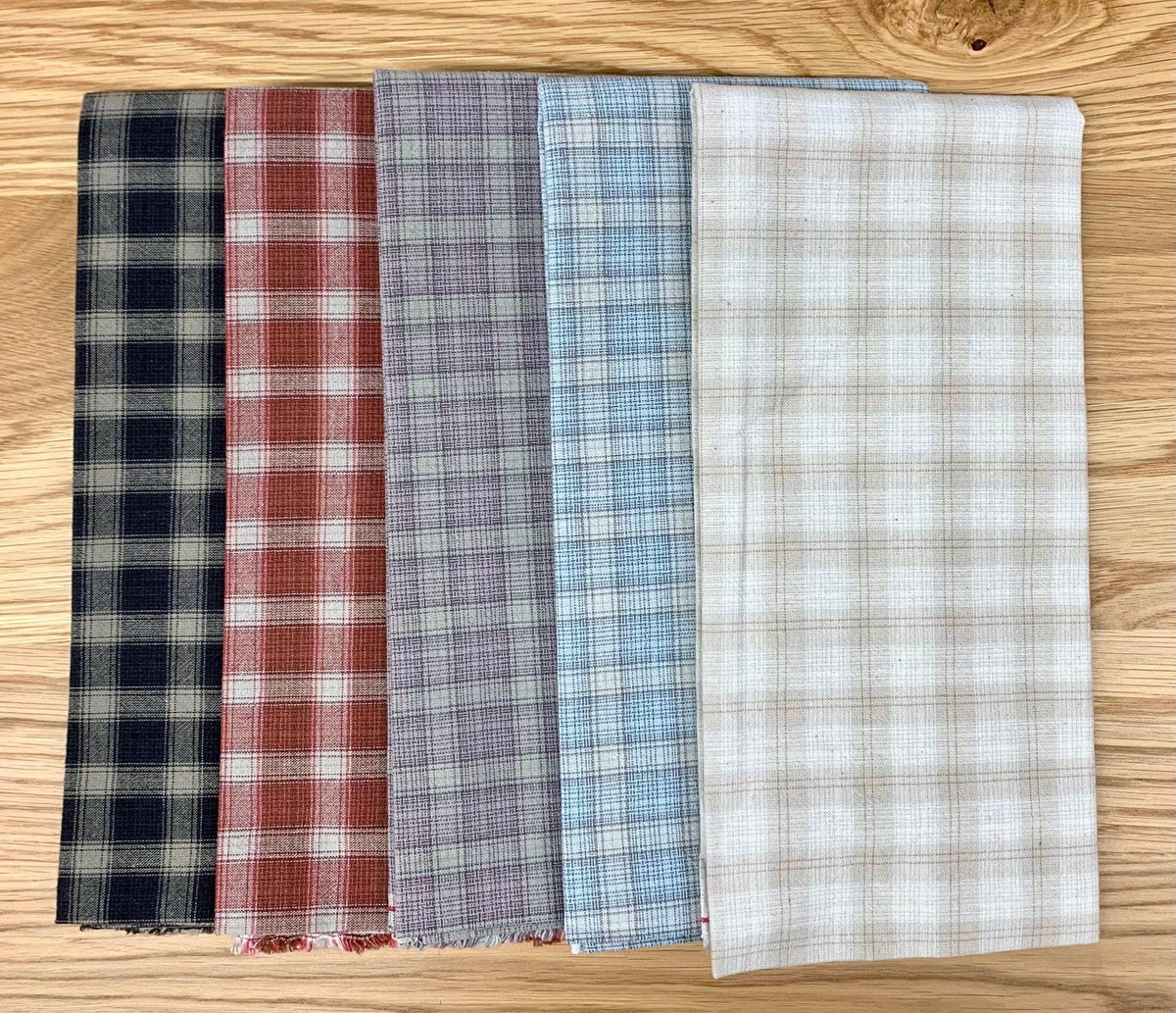 Cosmo - PRE-CUT Half Meter Small Plaid Yarn Dyed Cotton Taupe - Mixed Colors
