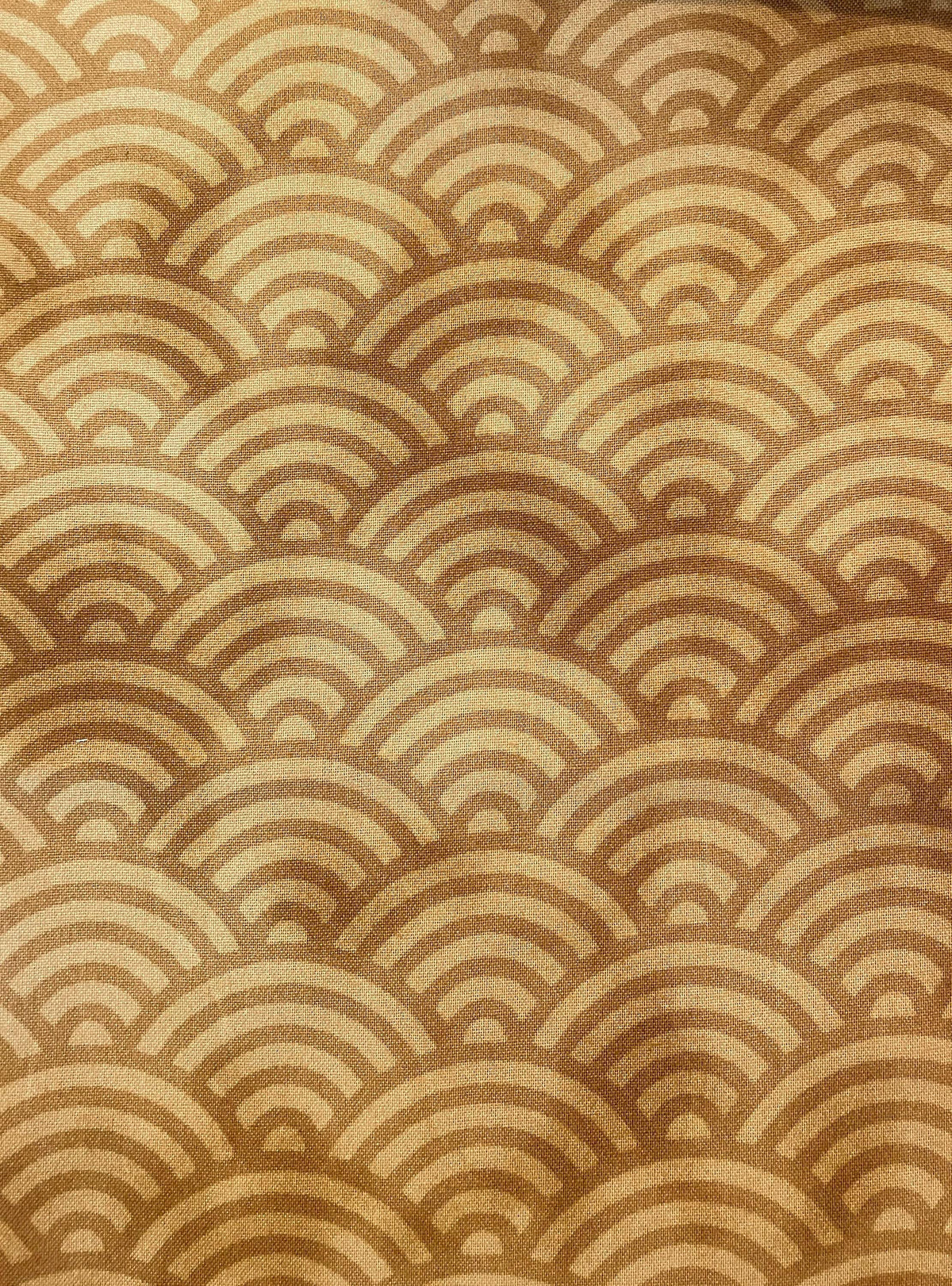 Hishiei Japanese cotton Large Scale Waves - yellow