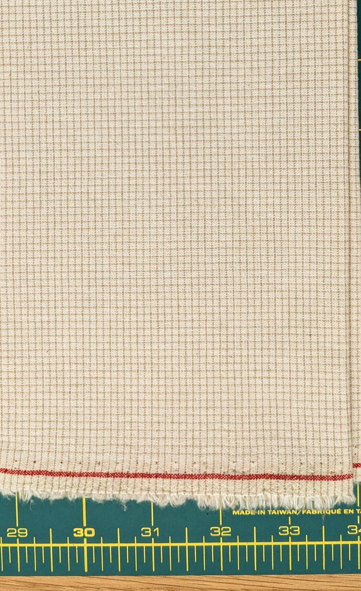 Cosmo - PRE-CUT Small Grid Yarn Dyed Cotton Taupe - Mixed Colors