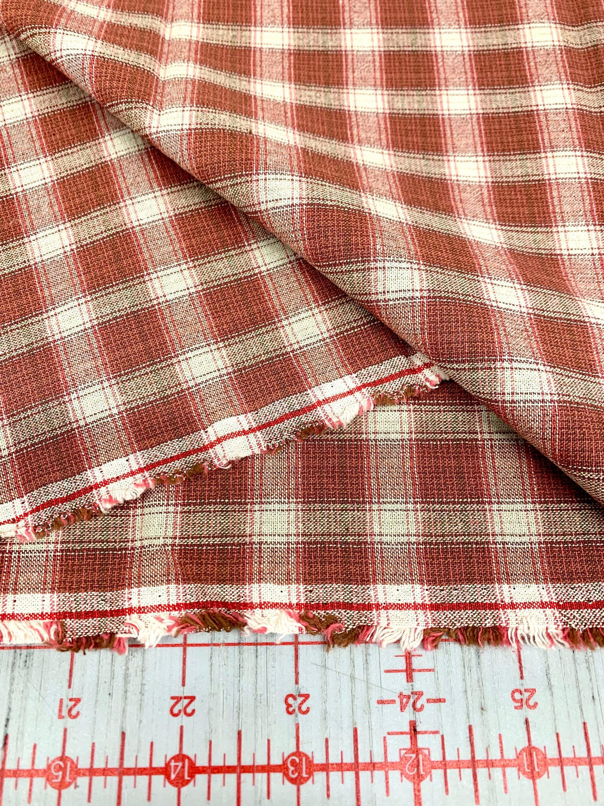 Cosmo - PRE-CUT Half Meter Small Plaid Yarn Dyed Cotton Taupe - Mixed Colors