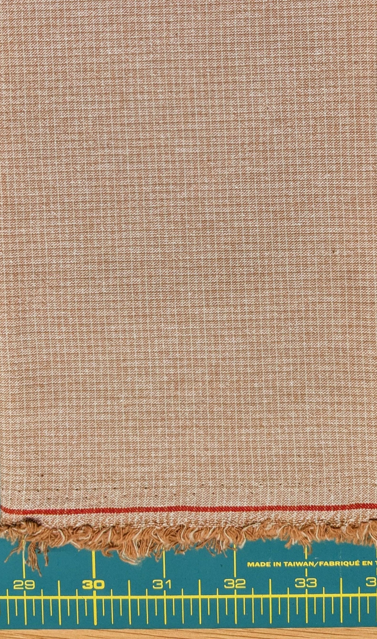 Cosmo - PRE-CUT Small Grid Yarn Dyed Cotton Taupe - Mixed Colors