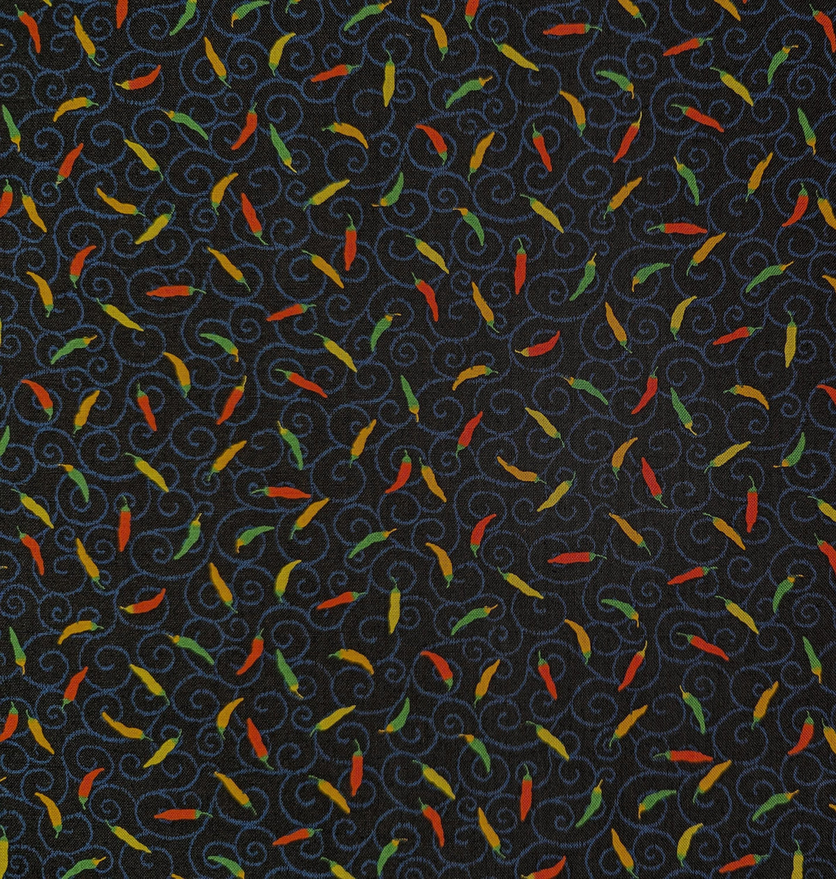 Sevenberry - Tiny Chilis Cotton Fabric - Black