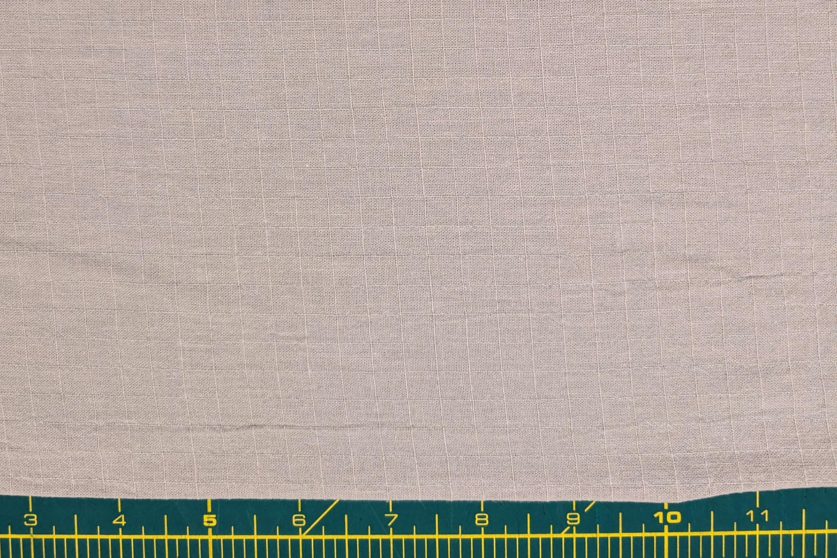 NEW Soft Gridded Dobby Cosmo Japanese cotton linen fabric AD-5747 81 light gray