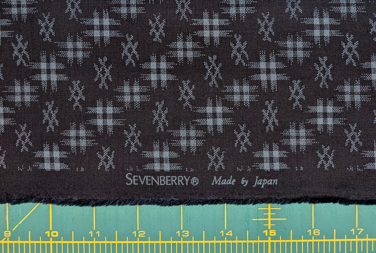 Sevenberry Well 井戸 hashtag Japanese cotton fabric 88222-5-2 blue & black