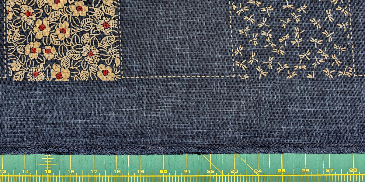 Traditional Patchwork hand stenciled Japanese cotton fabric KP7090-58 A - half yard