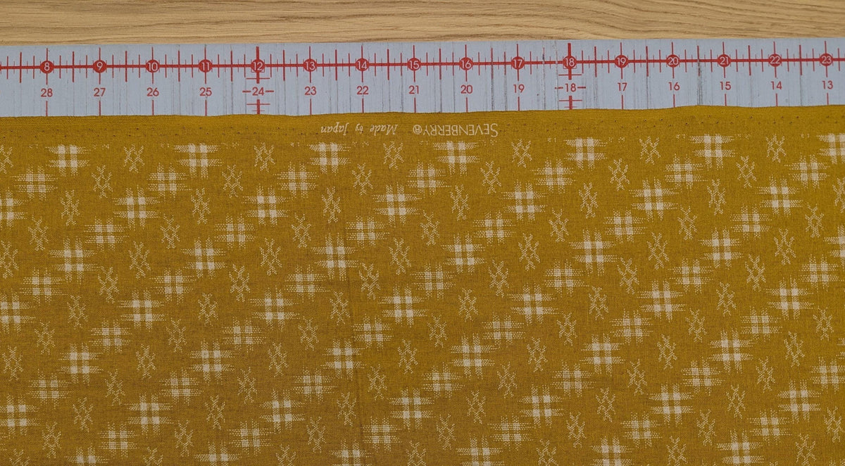 Sevenberry - Well 井戸 Hashtag Cotton Fabric - Yellow Beige