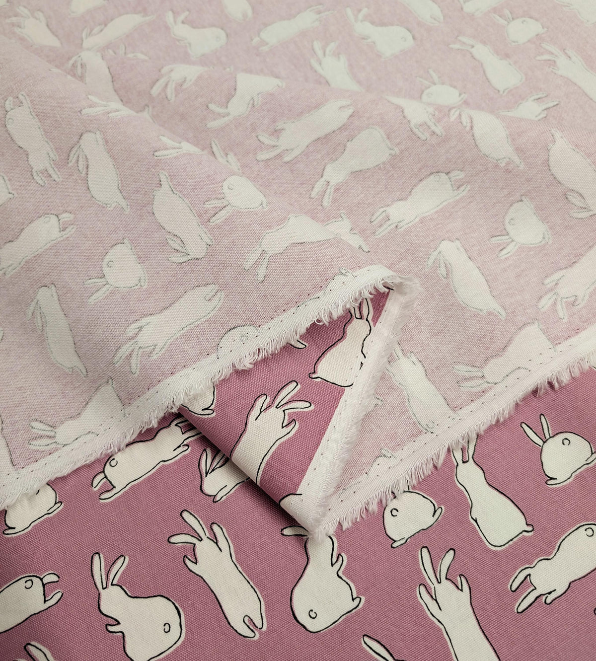 Hishiei - White Rabbits Cotton Oxford - Pink