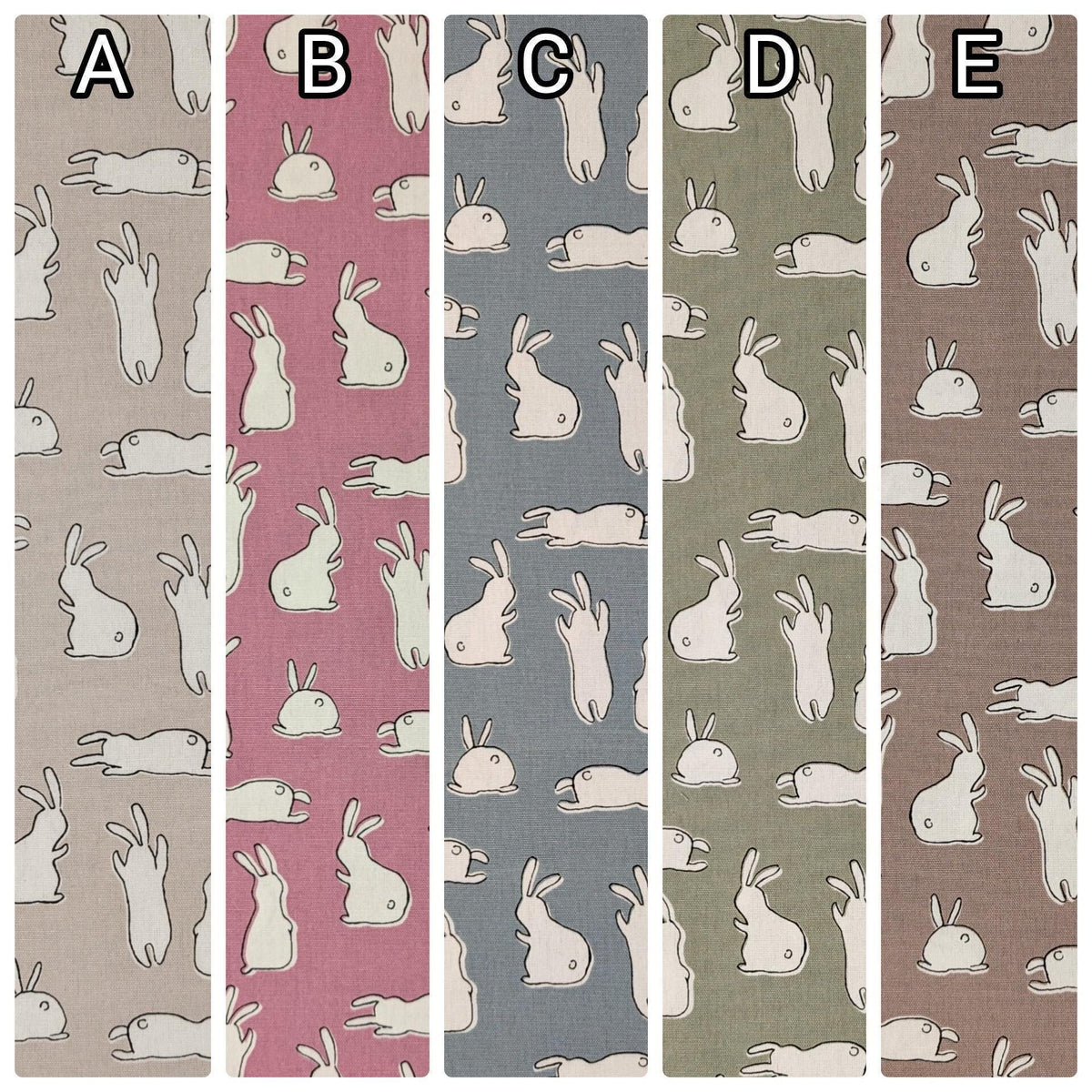 Hishiei - White Rabbits Cotton Oxford - Pink