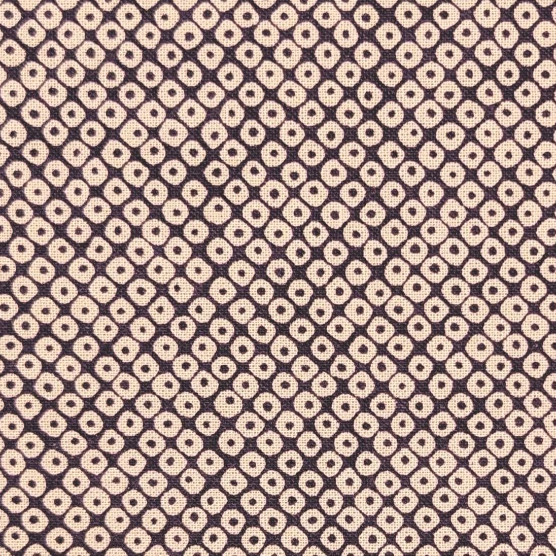 Sevenberry Kanoko Dots Japanese cotton fabric 88222-9-6 beige & purple