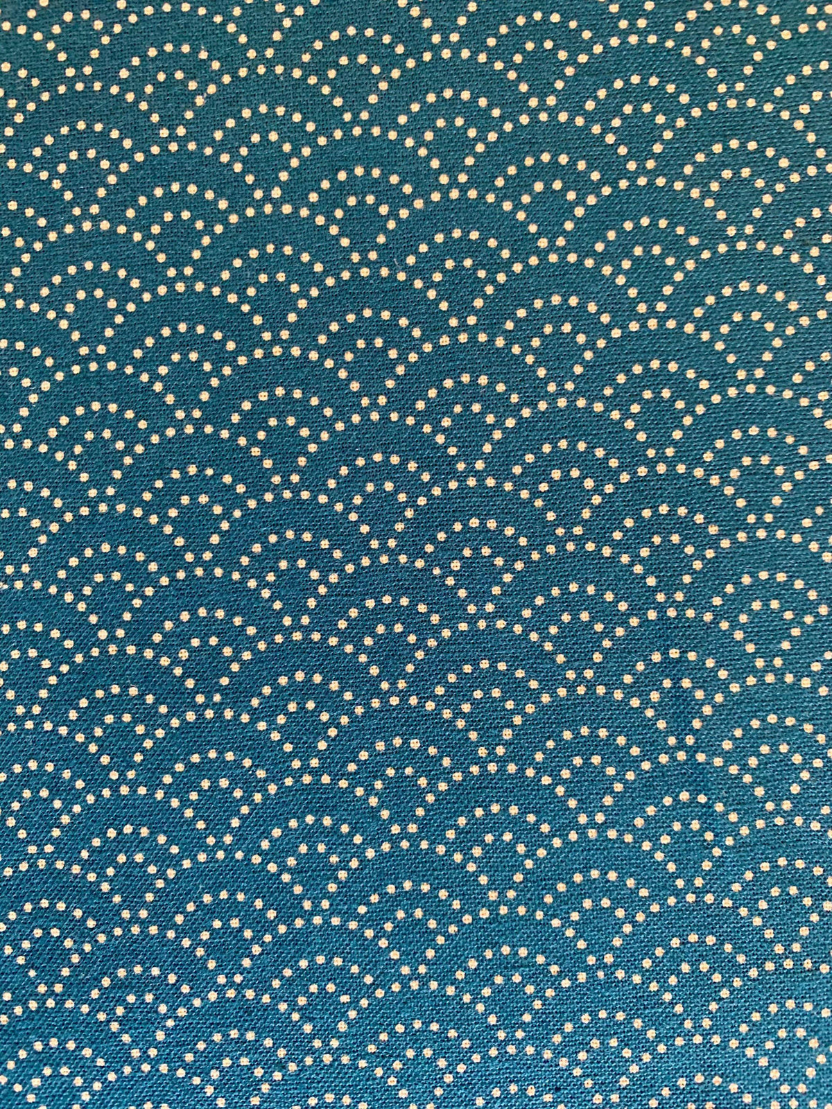 Sevenberry - Dotted Waves in Peacock Blue Green Cotton Fabric - Peacock Blue Green
