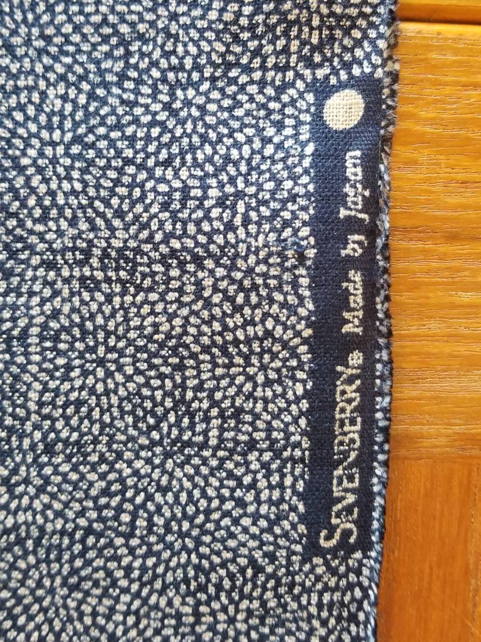Sevenberry - Chrysanthemum Dots Cotton Fabric - Navy Indigo Blue