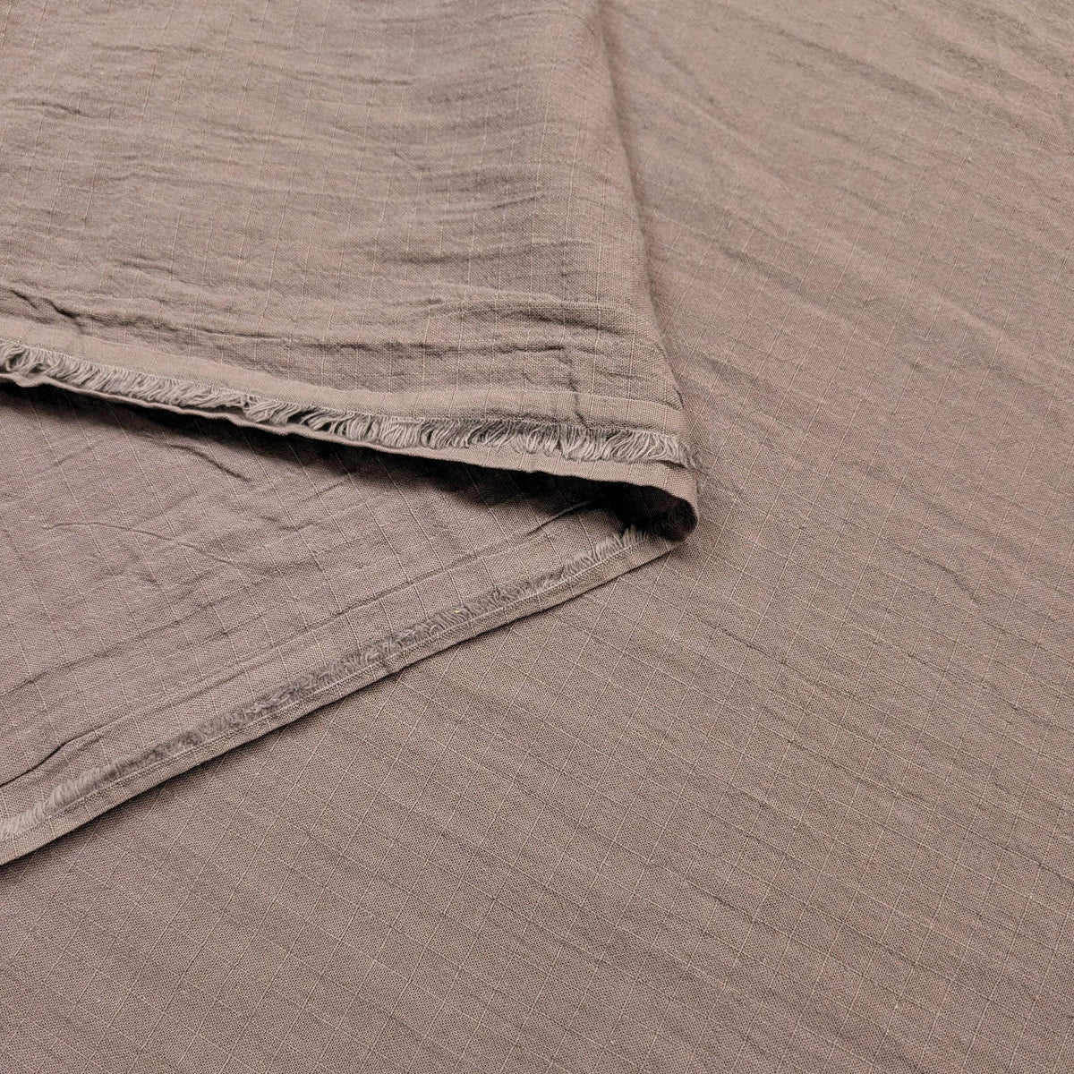 NEW Soft Gridded Dobby Cosmo Japanese cotton linen fabric AD-5747 289 mouse gray