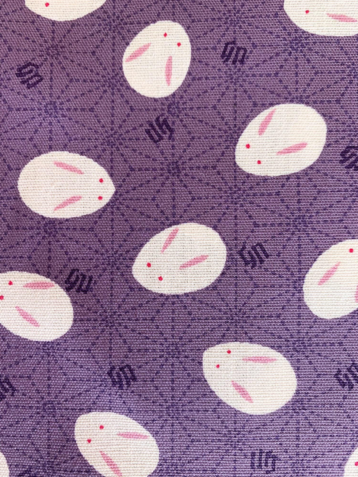 Yamaoka - Slipper Bunnies Cotton Fabric - Lavender Purple