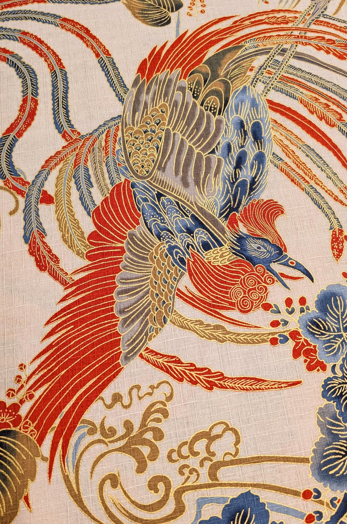 NEW Golden Phoenix Hokkoh Japanese cotton dobby fabric 1024-1110-1 B beige