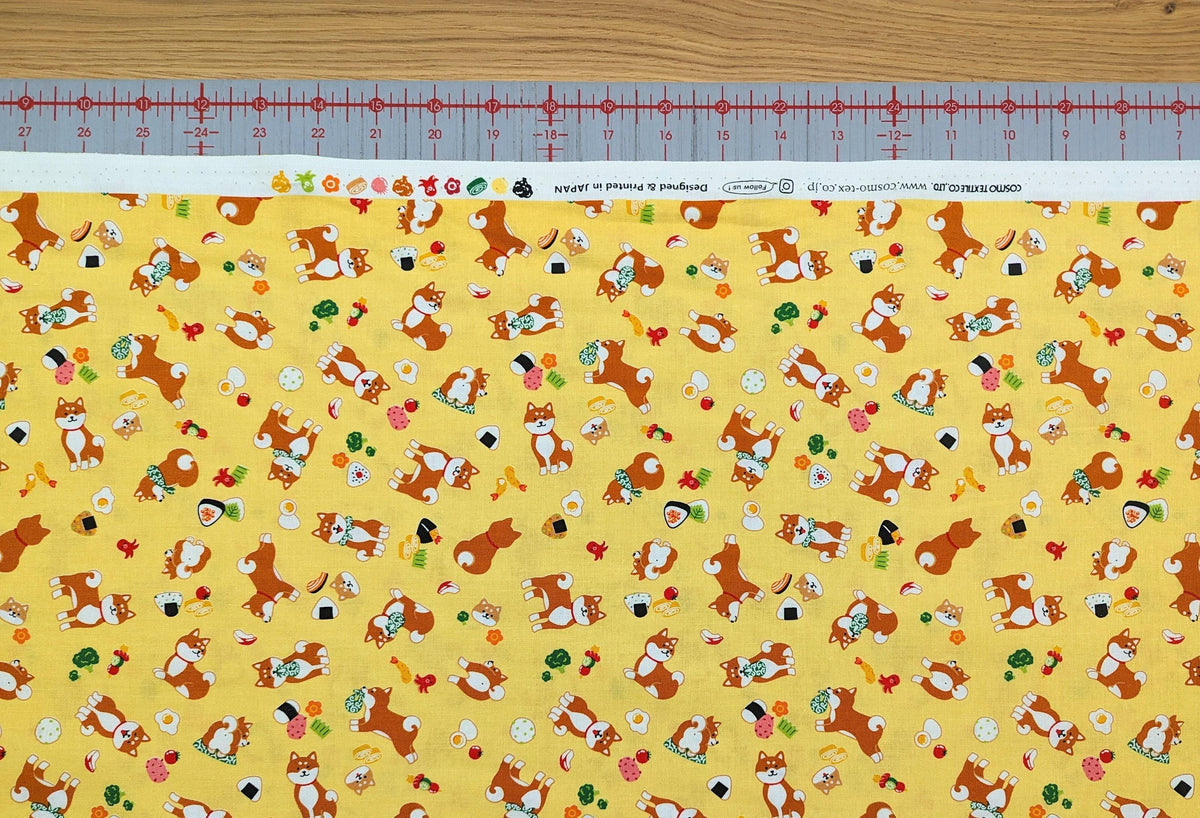 Cosmo - Lunch Time Shiba Cotton - Yellow