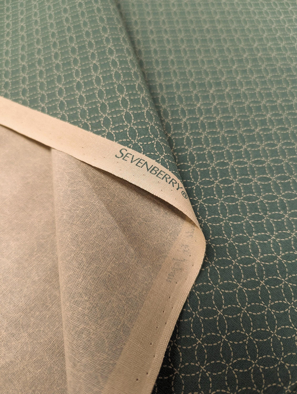 Sevenberry Small Shippo Japanese cotton fabric 88222-11-3 teal