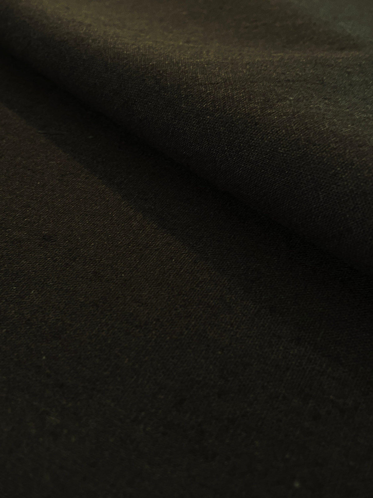 Hishiei - Solid Color Cotton/Linen Fabric - Dark Brown