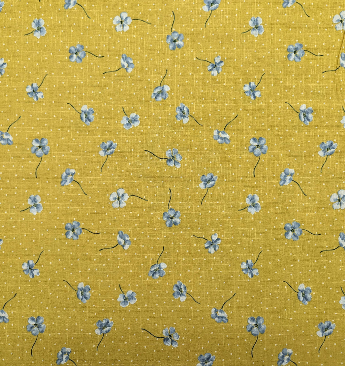 Koizumi - Polka Dotted Poppies Cotton Dobby - Yellow
