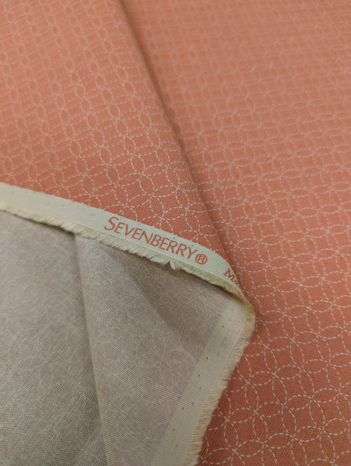 Sevenberry - Small Shippo Cotton Fabric - Coral Pink