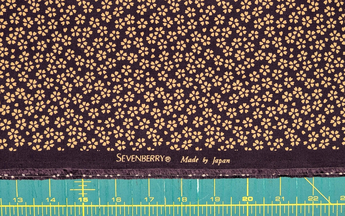 Sakura Cherry Blossom Sevenberry Japanese cotton fabric 88222-1-12 purple & beige