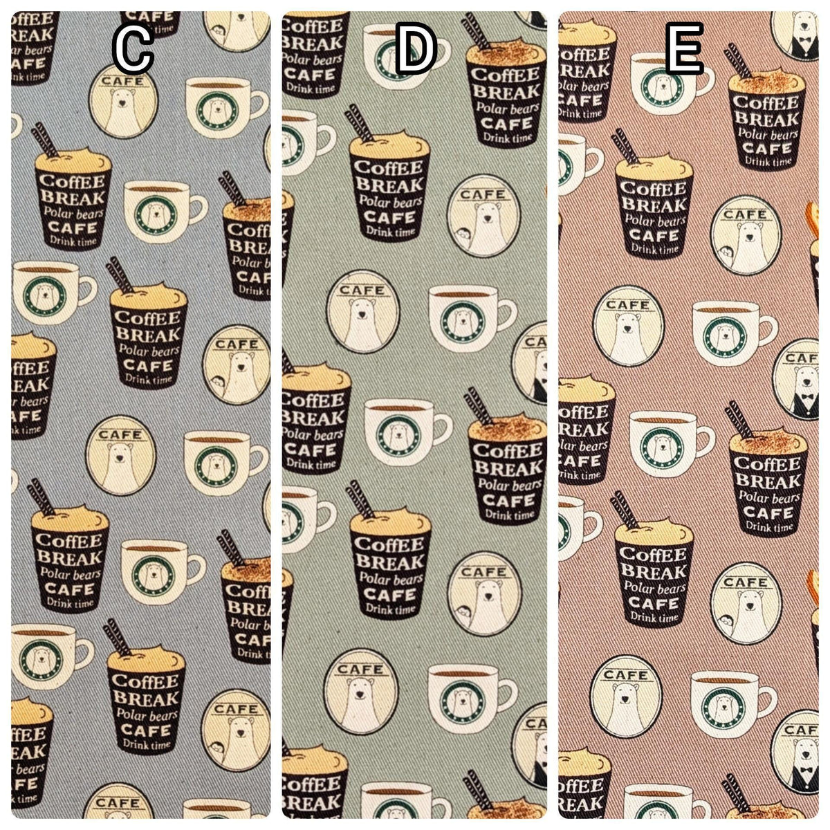 NEW Polar Bear Cafe Kobayashi Japanese cotton oxford twill fabric KTS-7066 D green