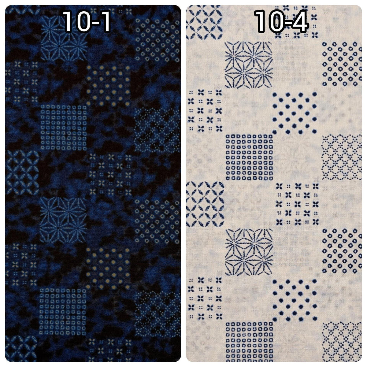 Sevenberry - Patterned Squares Shibori-Style Collection Cotton Fabric - White