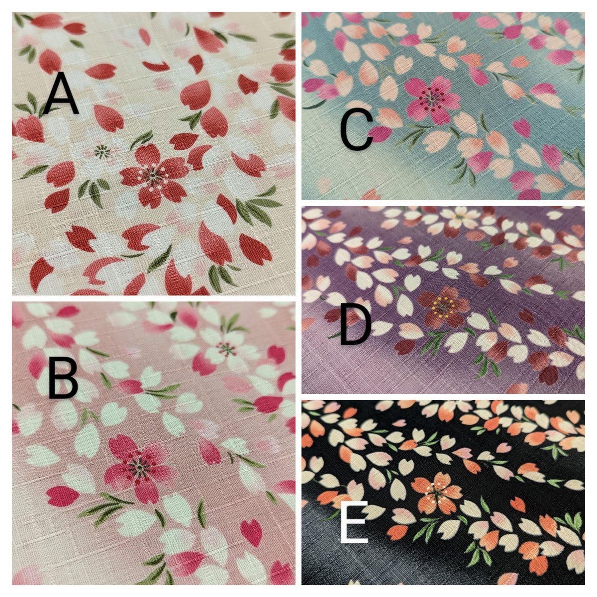 Kobayashi - Breezy Cherry Blossoms Cotton Dobby - Black