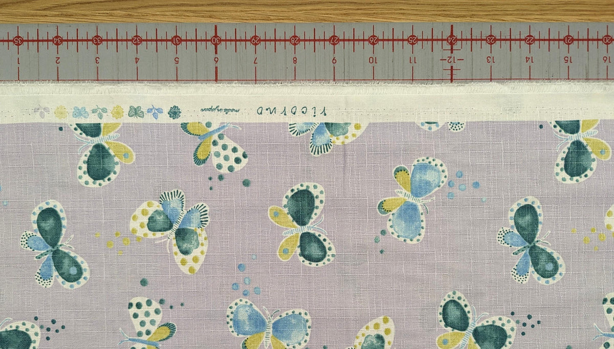 Koizumi - Pastel Butterflies Cotton Dobby - Lavender